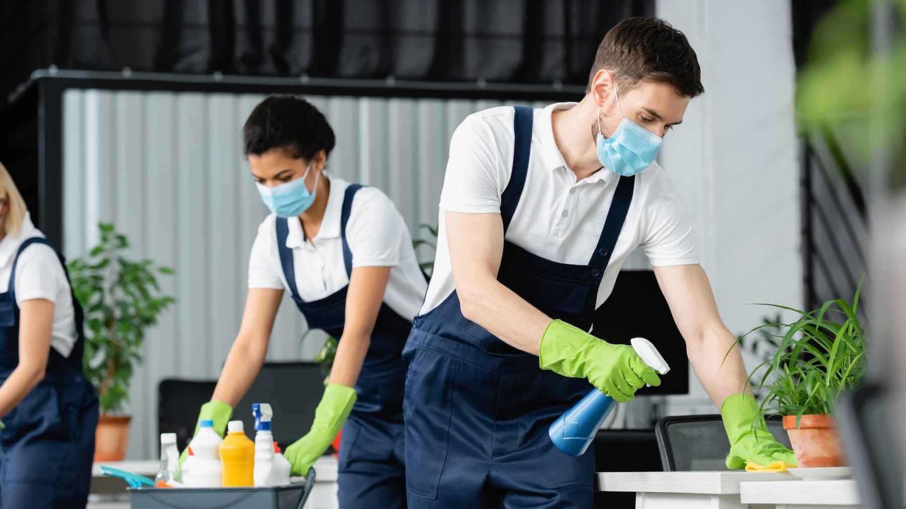 Cleaners Working
